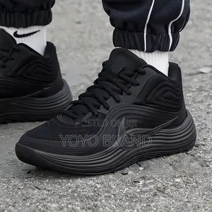 Nike Precision 8 Mid Triple Black Unisex Fashion Shoes