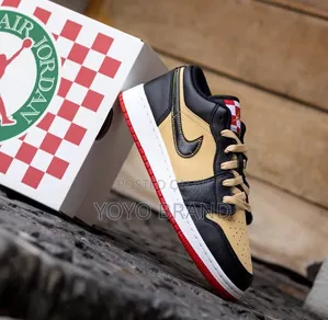 Nike Air Jordan 1 Low Se Pizza Black Fire Red Unisex Fashion Shoes