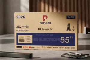 Popular Tv 55" Smart Google Tv Qled Frameless (2026)