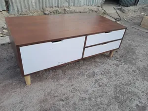 Brown With White Laminated MDF Center Table