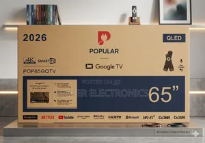 Popular Tv 65" Smart Google Tv – New L 2026 | Qled | | Frameless