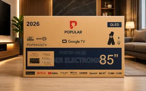 Popular Tv 55" Smart Google Tv – New 2026 | Qled | | Frameless