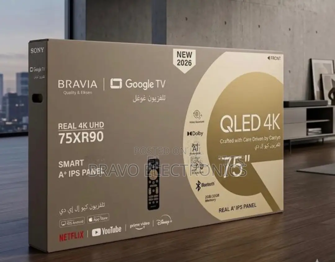 Bravia Tv 75” Smart Google Tv - Real Qled New 2026