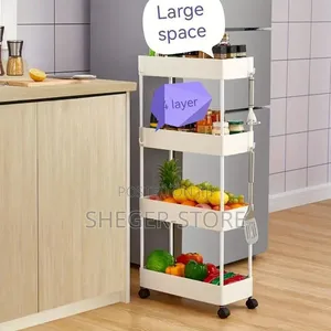 High Quality and Durabity 4 Tier Moveable Storage Rack