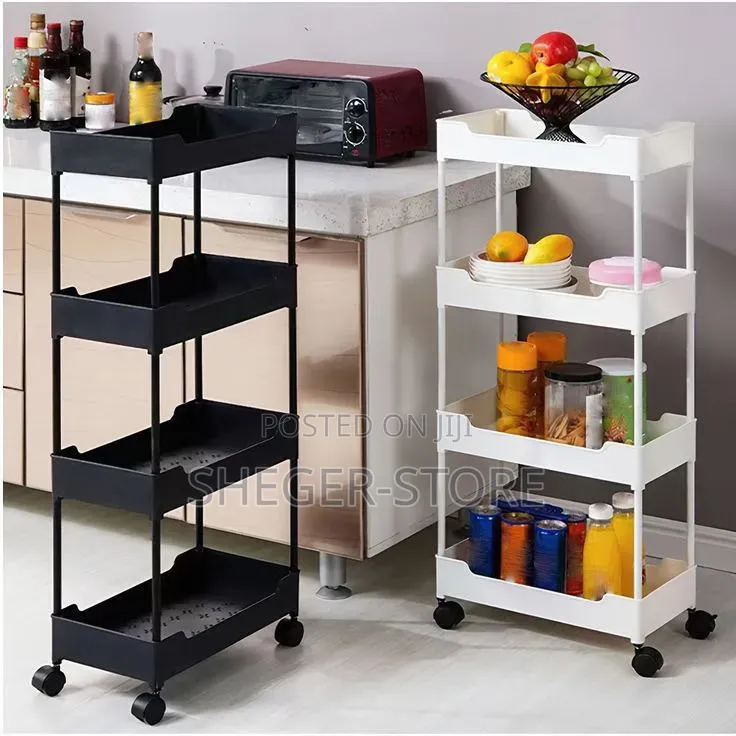 High Quality and Durabity 4 Tier Moveable Storage Rack