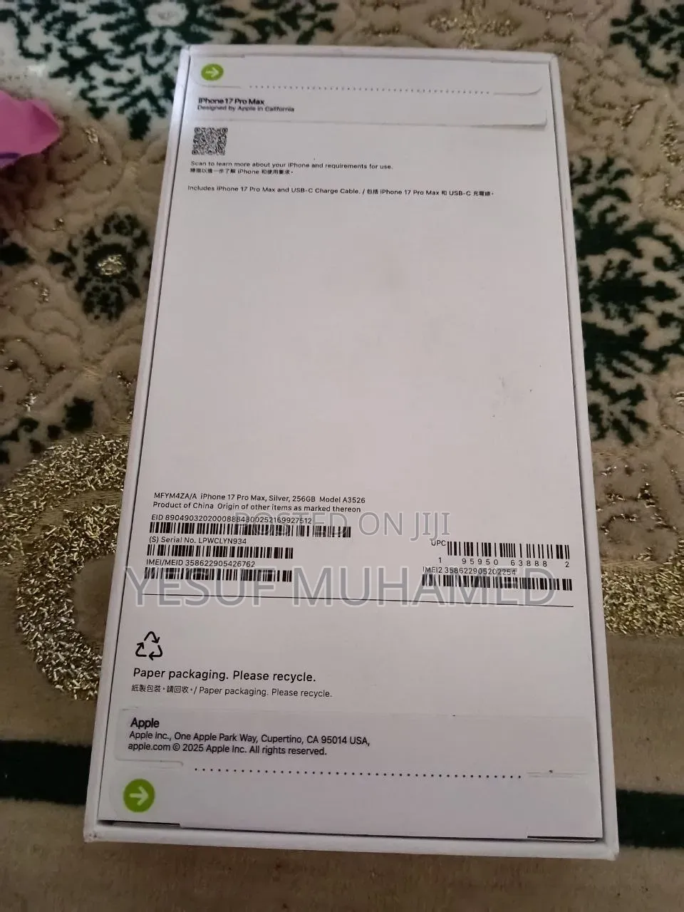 New Apple iPhone 17 Pro Max 256 GB Silver