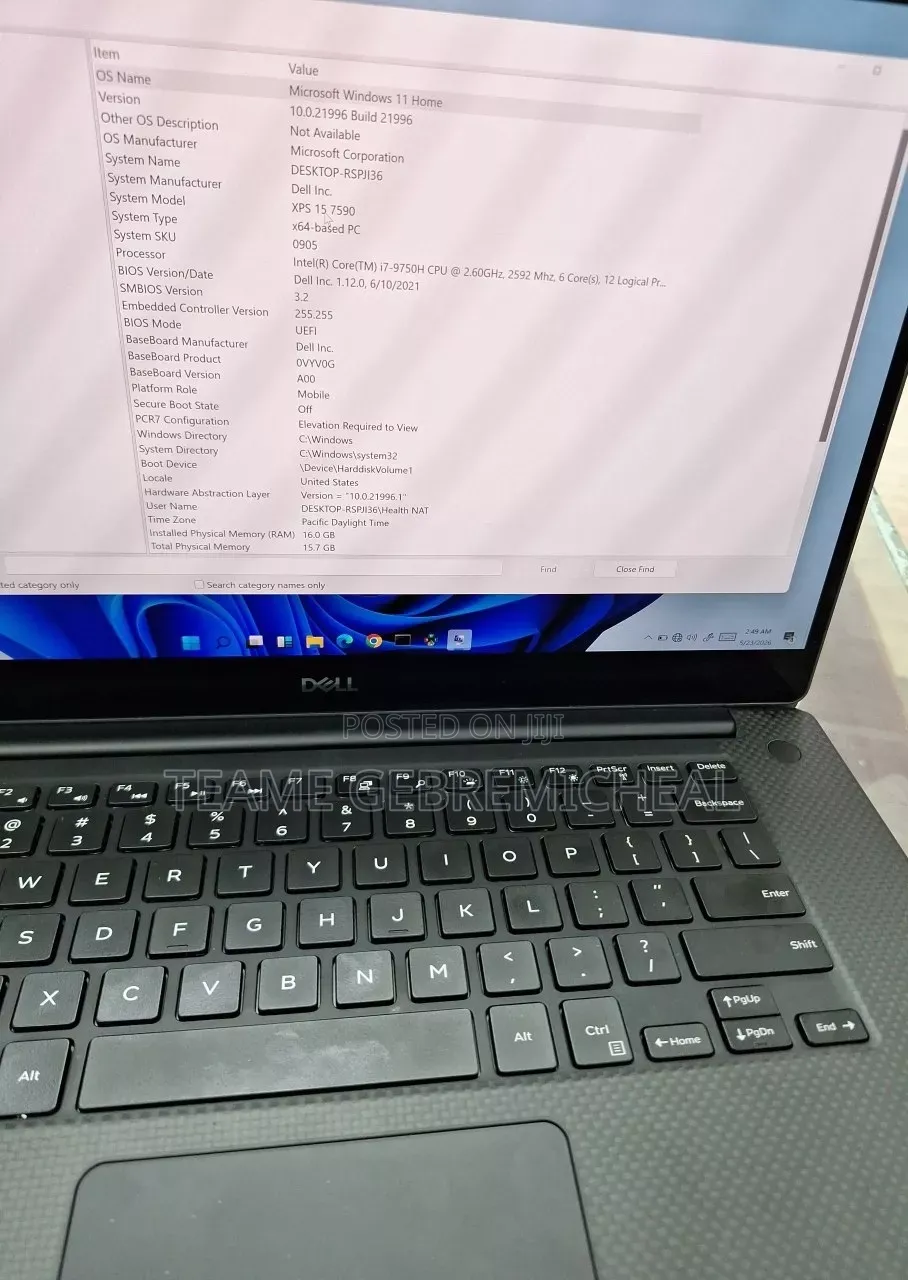 New Laptop Dell XPS 15 16GB Intel Core i7 SSD 512GB