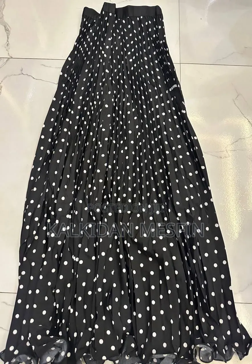 Leopard Satin Dress Black White Spot Dress