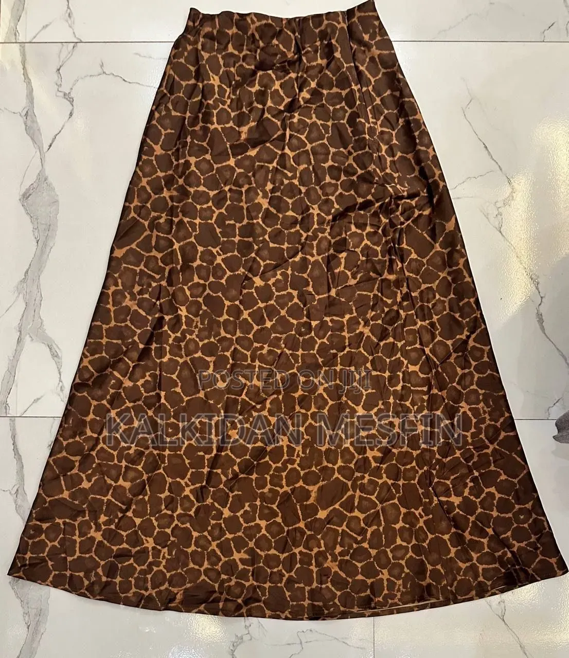 Leopard Satin Dress Black White Spot Dress