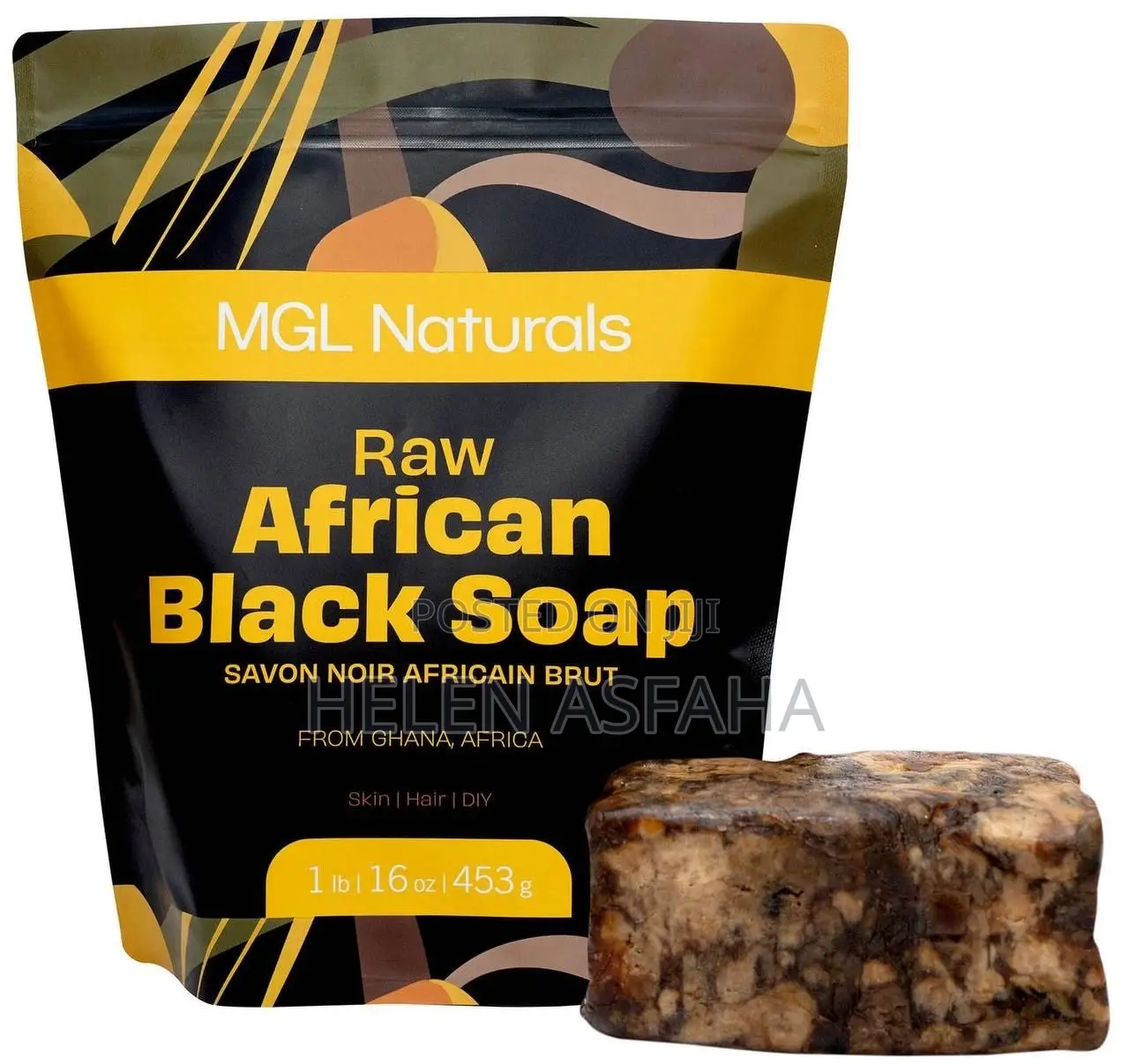 African Black Soap for Skin, Hair Care