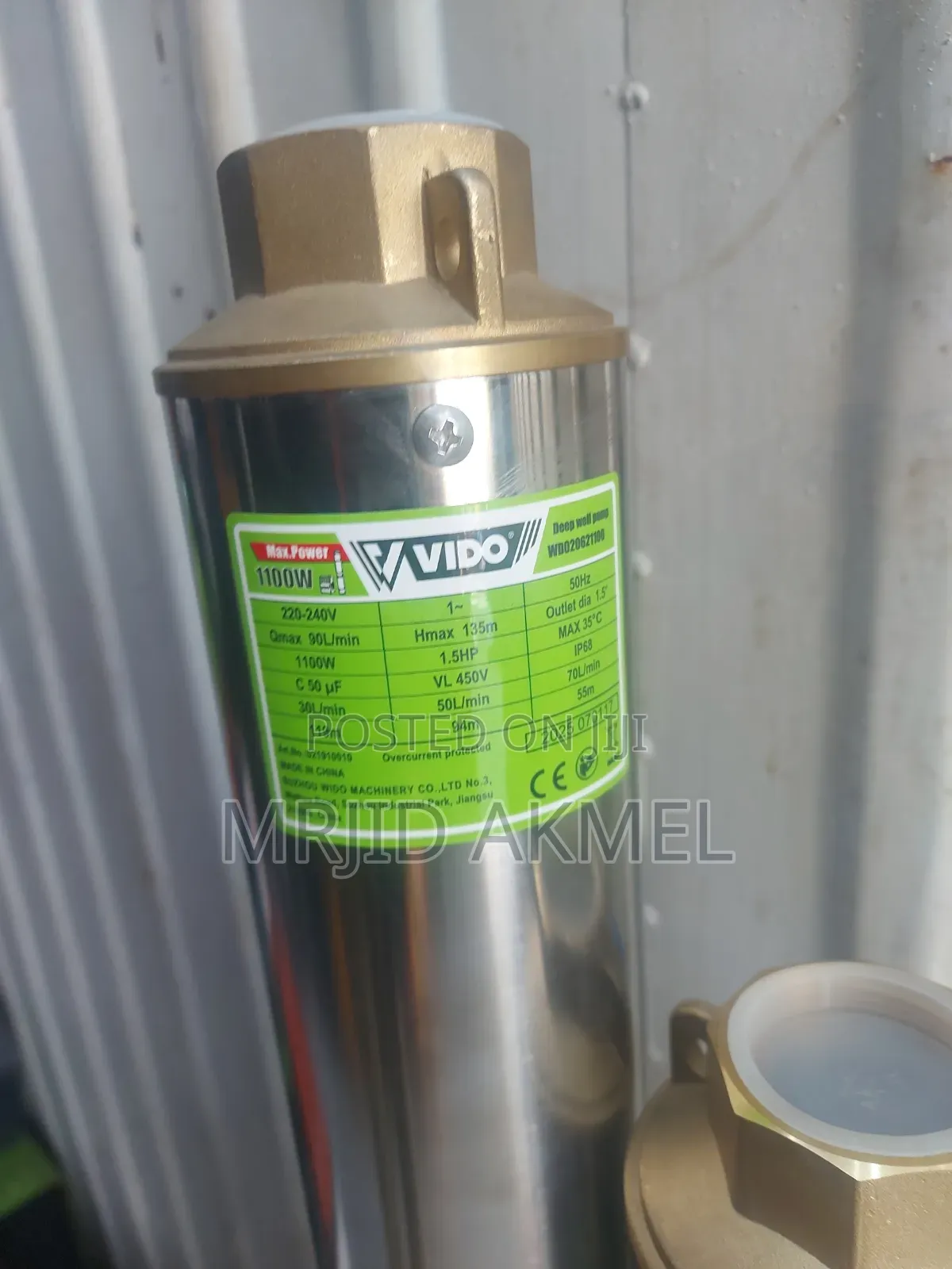 Vido Borehole 1.5 Hp Hmax 135m