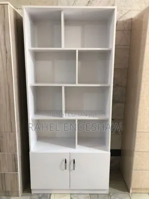 White Classic Laminated MDF Book Shelf