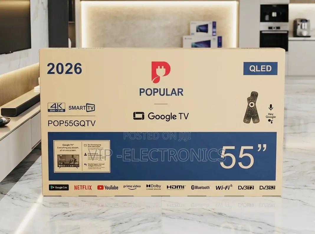 Popular 55 Inch Tv Qled Smart Google Tv – Pop55gqtv (2026 Model)