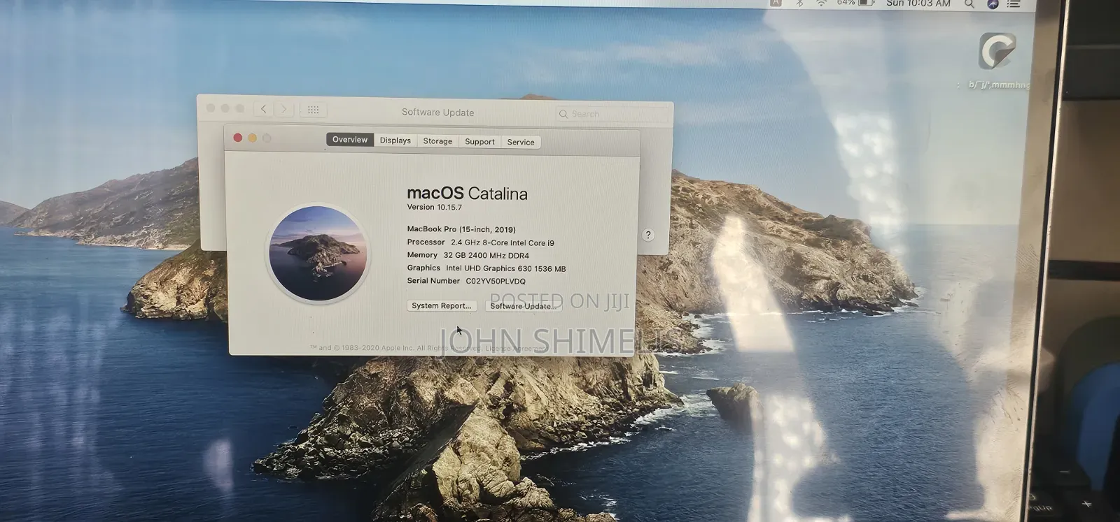 Laptop Apple MacBook Pro 2019 32GB Intel Core i9 SSD 512GB