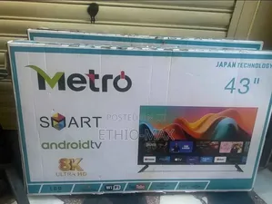 Metro Tv 43" Smart Android Tv Double Glass Tv New Arrival