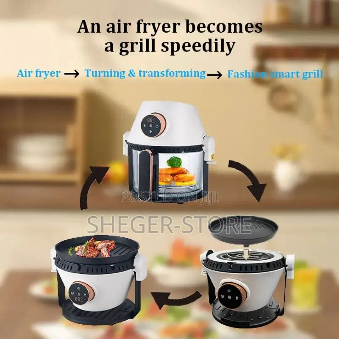 High Quality 2 In1 Air Fryer and Grill ሁለት አይነት አገልግሎት የሚሰጥ