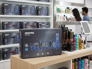 Geepas Gh731 8-in-1 Hair Styler in Blue With a 750w Power Rating.