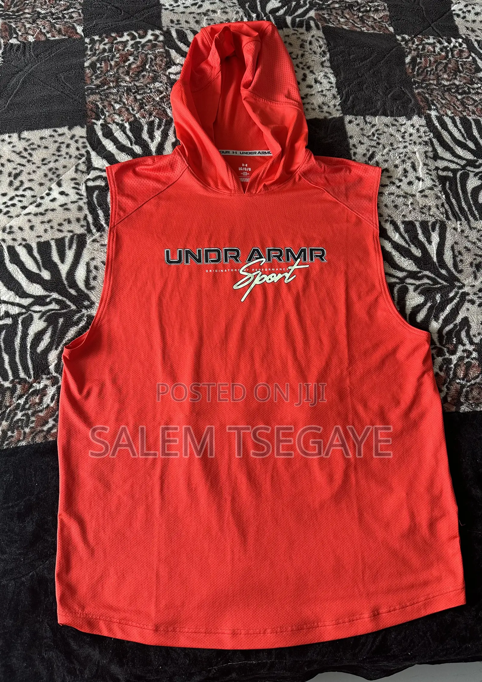 Red Under Armour Men's Ua Mesh Sport Sleeveless Hoodie.
