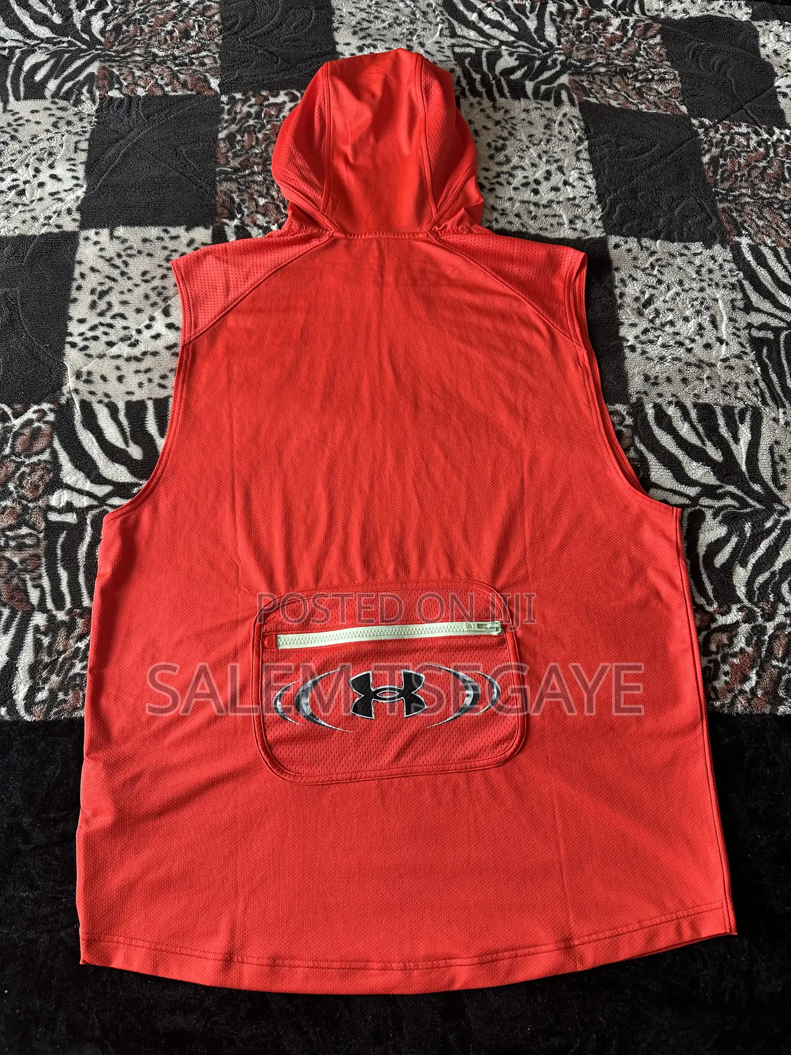 Red Under Armour Men's Ua Mesh Sport Sleeveless Hoodie.