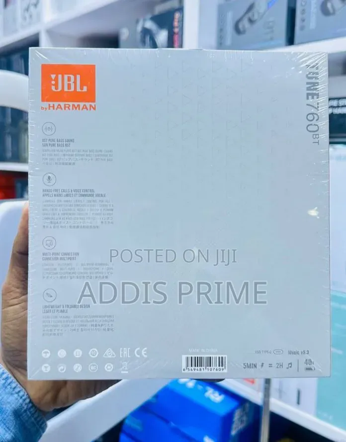 JBL Tune 760bt Wireless Headphone Pure Bass 40 Hours Battery