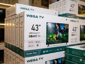 Wega Tv 43" Smart Android Tempered Glass Uhd New Model 2026