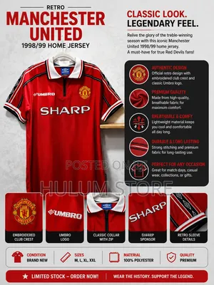 Iconic Manchester United 1998/99 Retro Jersey