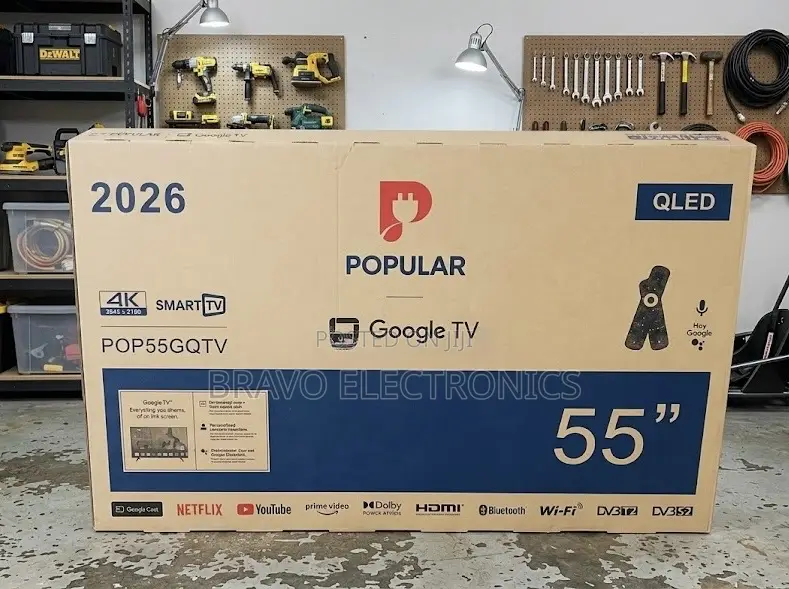 Popular 55” Qled Smart Google Tv – Pop55gqtv (2026 Model)