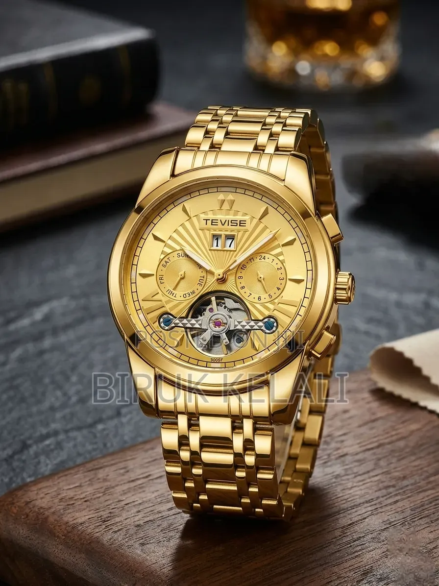 Tevise T9002a Automatic Mechanical Skeleton Wrist Watch