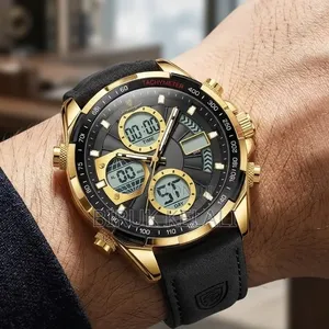 Naviforce Nf9197l Analog-Digital Watch With a Black and Gold Color