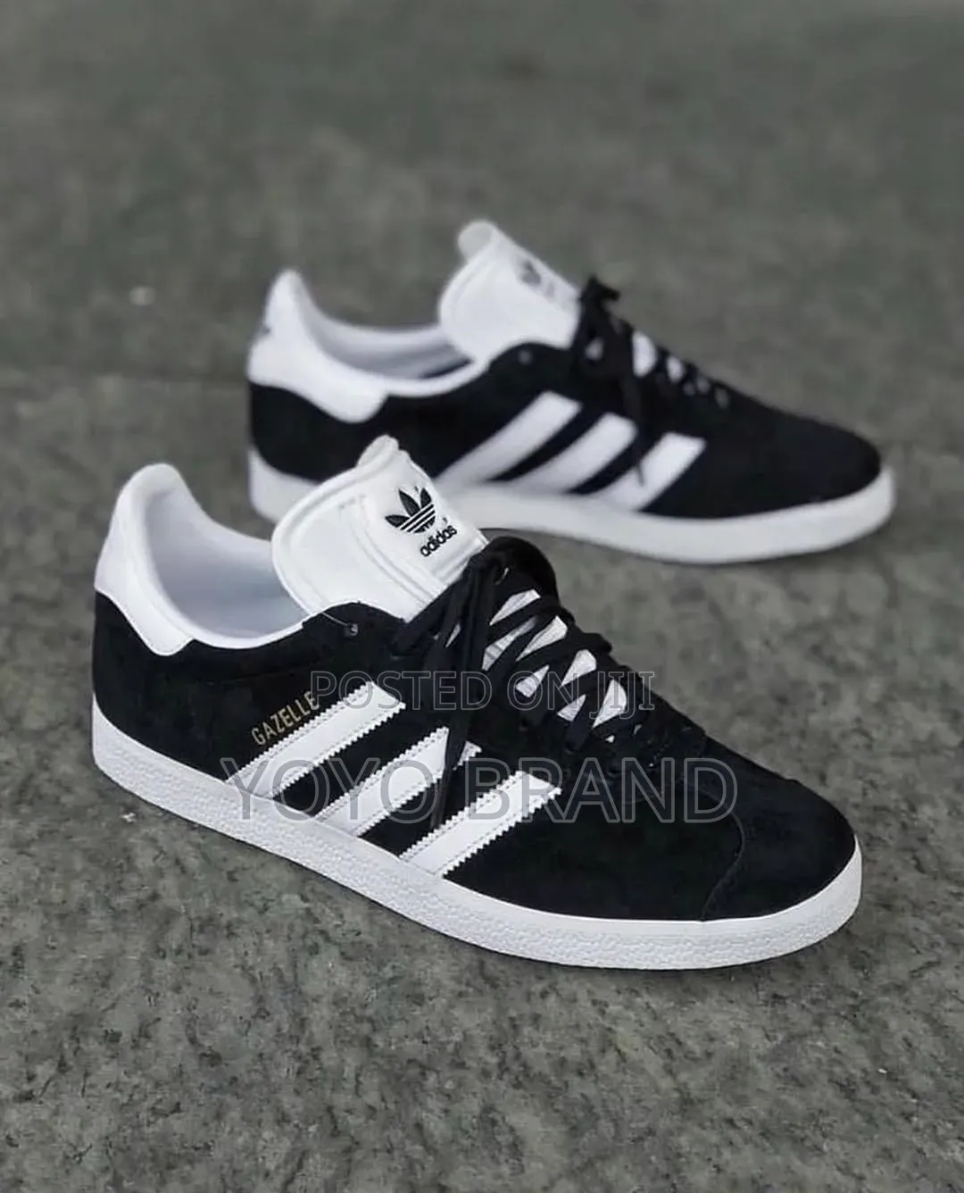 Adidas Gazelle Core Black/Cloud/White Unisex Fashion Shoes