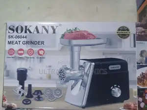 Boma Electric Meat Grinder Featuring A Stainless Steel Head And Black