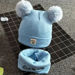 Cute Baby Winter Hat Neck Warmer Set