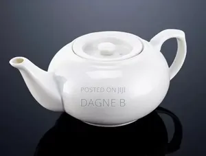 Pure White Porcelain Teapot 120cl / 42.23oz የወተት እና የሻይ መቅጃ