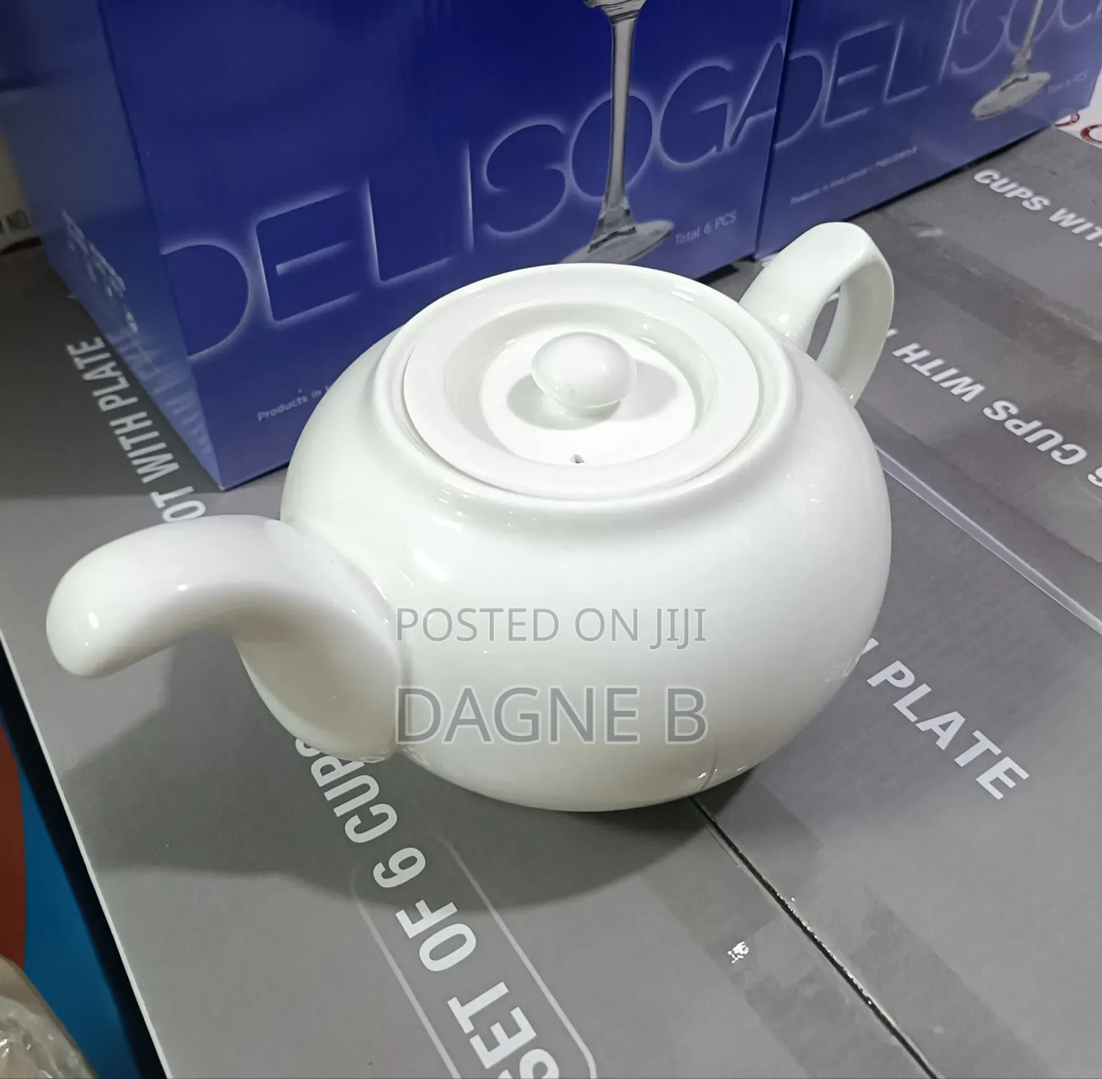 Pure White Porcelain Teapot 120cl / 42.23oz የወተት እና የሻይ መቅጃ