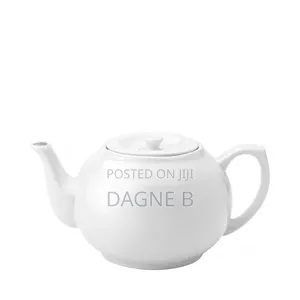 Pure White Porcelain Teapot 120cl / 42.23oz የወተት እና የሻይ መቅጃ