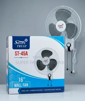 Wall Fan 3 Speed Control Whisper Quiet Motor