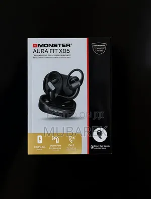 Monster Aura Fit X05 Bluetooth Earphones Black