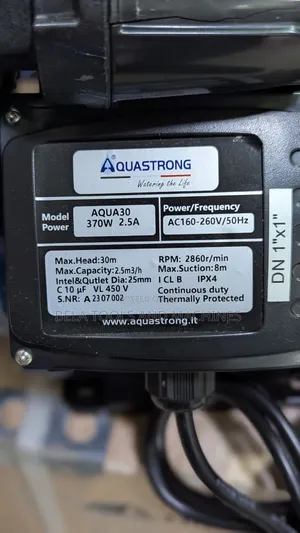 Aquastrong Busters Water Pump 0.5 Hp With Control Switch Italian