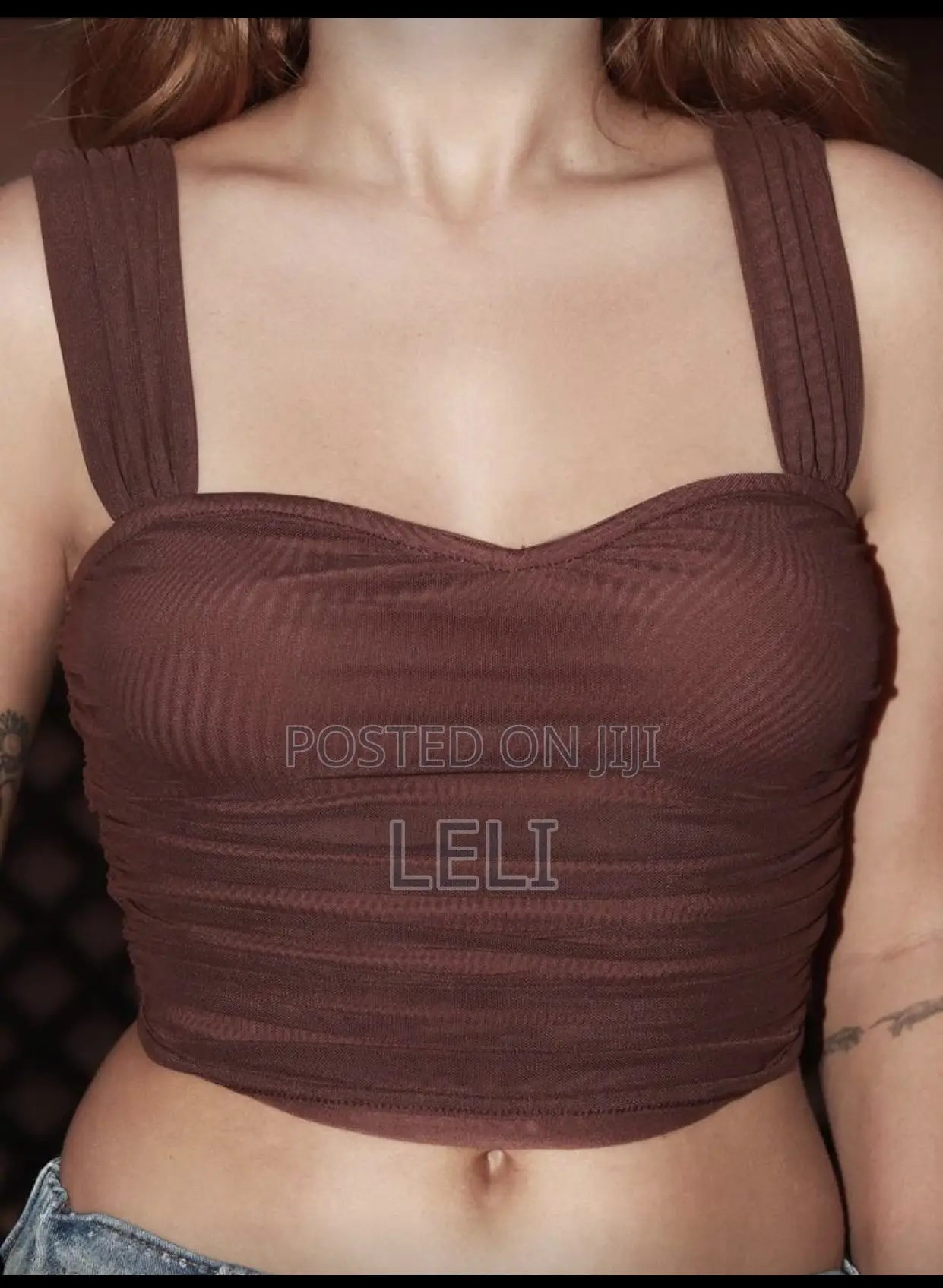 Brown Crop Top