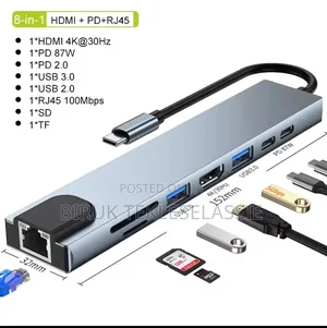 Usb C Hub Docking Station 8-in-1 Usb 3.0
