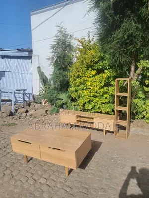 Tv Stand With Center Table Full Oak