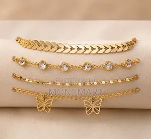 4 PCS Anklets የእግር አልቦ
