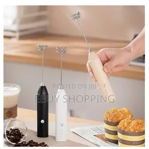 Rechargeable Handheld Blender Frother – Double Spring Whisk Included