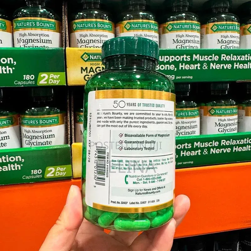 High Absorption Magnesium Glycinate 240mg 180 Capsules From Usa