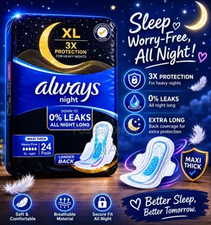 Always Sanitary Pads/Heavy Flow/