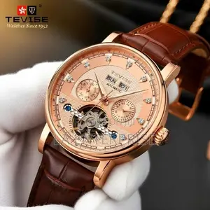 Tevise Automatic Leather Watch