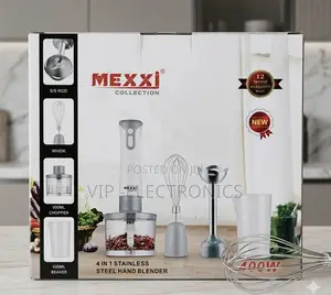 Mexxi 4-in-1 Stainless Steel Hand Blender – 400w