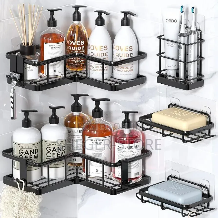 High Quality 5pcs Stainless Steel Organizing Storage Rack
