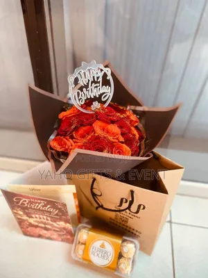 Birthday Bouquet And Chocolate