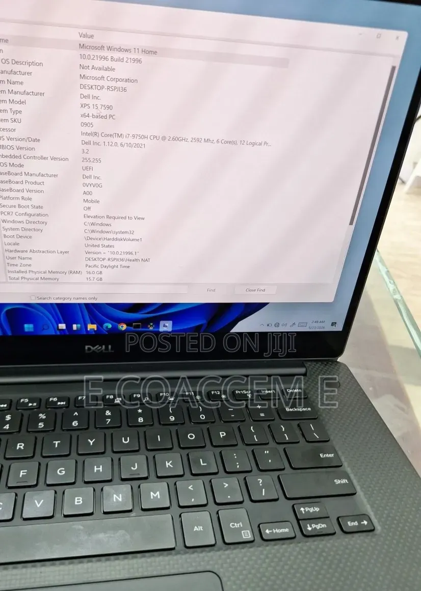 New Laptop Dell G7 15 7590 16GB Intel Core i7 SSD 512GB
